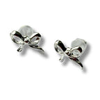 Bow Silver Stud Earrings