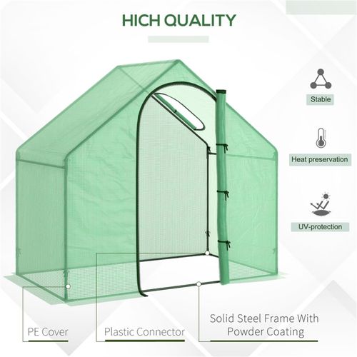 Mini Walk-in Greenhouse with Features Detail