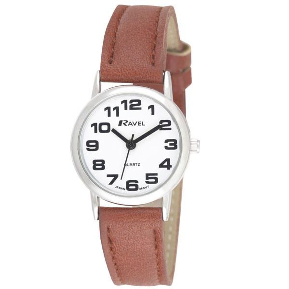 Ladies Classic Faux Leather Strap Watch - Multiple Colors Available