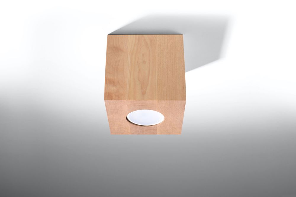 Natural Wood Boho LED Ceiling Lamp - GU10
