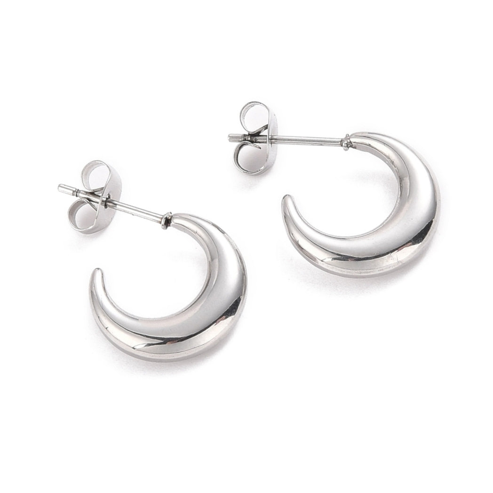Moon Hoop Earrings - Ideal Birthday or Christmas Gift