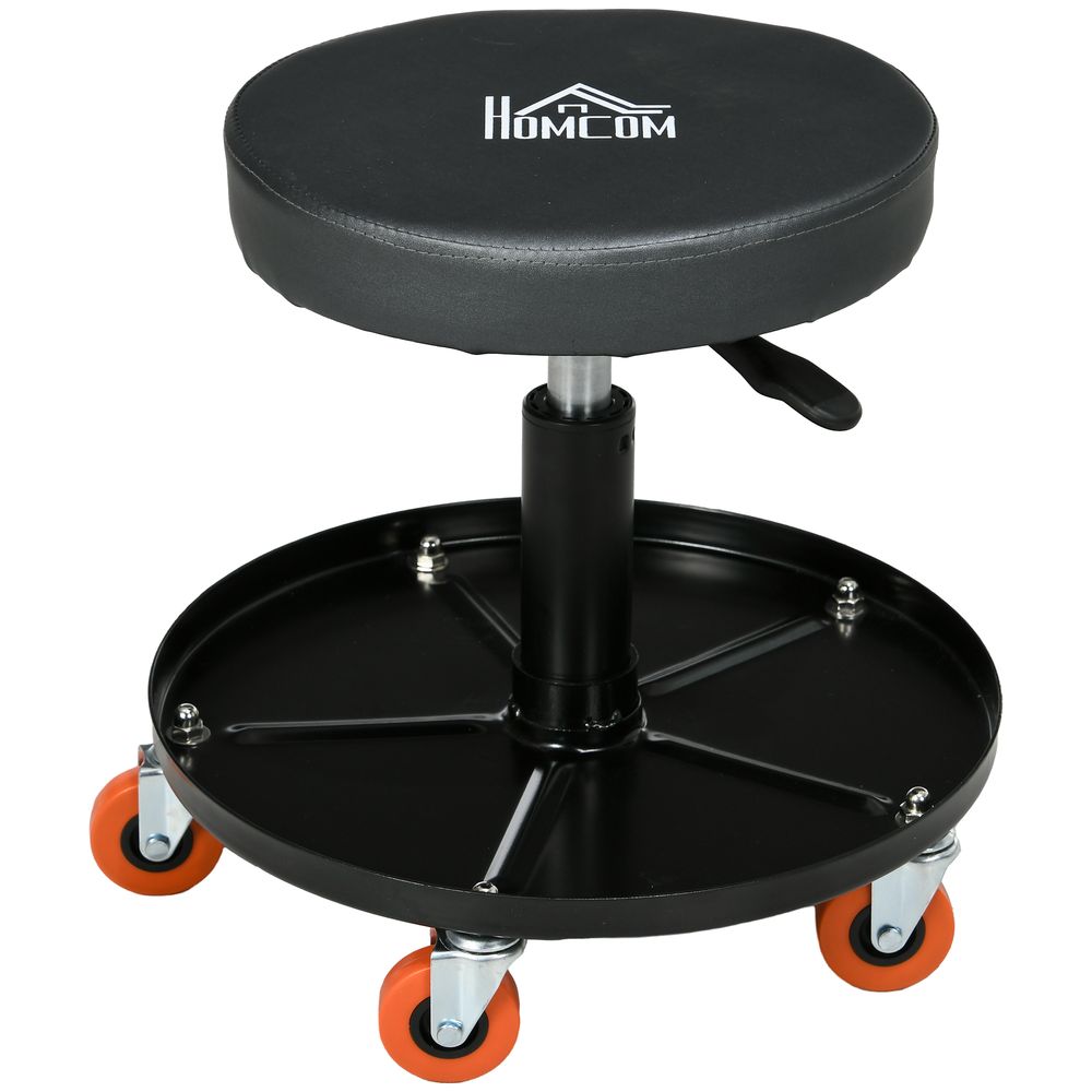 Adjustable Mechanic Stool with Tool Tray & Wheels: The Workshop Companion!