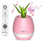 Debonair Music Flower Pot Bluetooth Speaker - for Bedroom, Office & Living Room - [Pink]