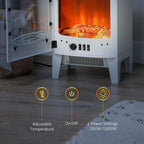 Electric Fireplace Freestanding w/Realistic Flame Effect