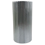 80cm Artificial Red Lily Arrangement Silver Glass Vase