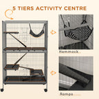 Small Animal Cages: Chinchilla Ferret Kitten on Wheels, Hammock Tray