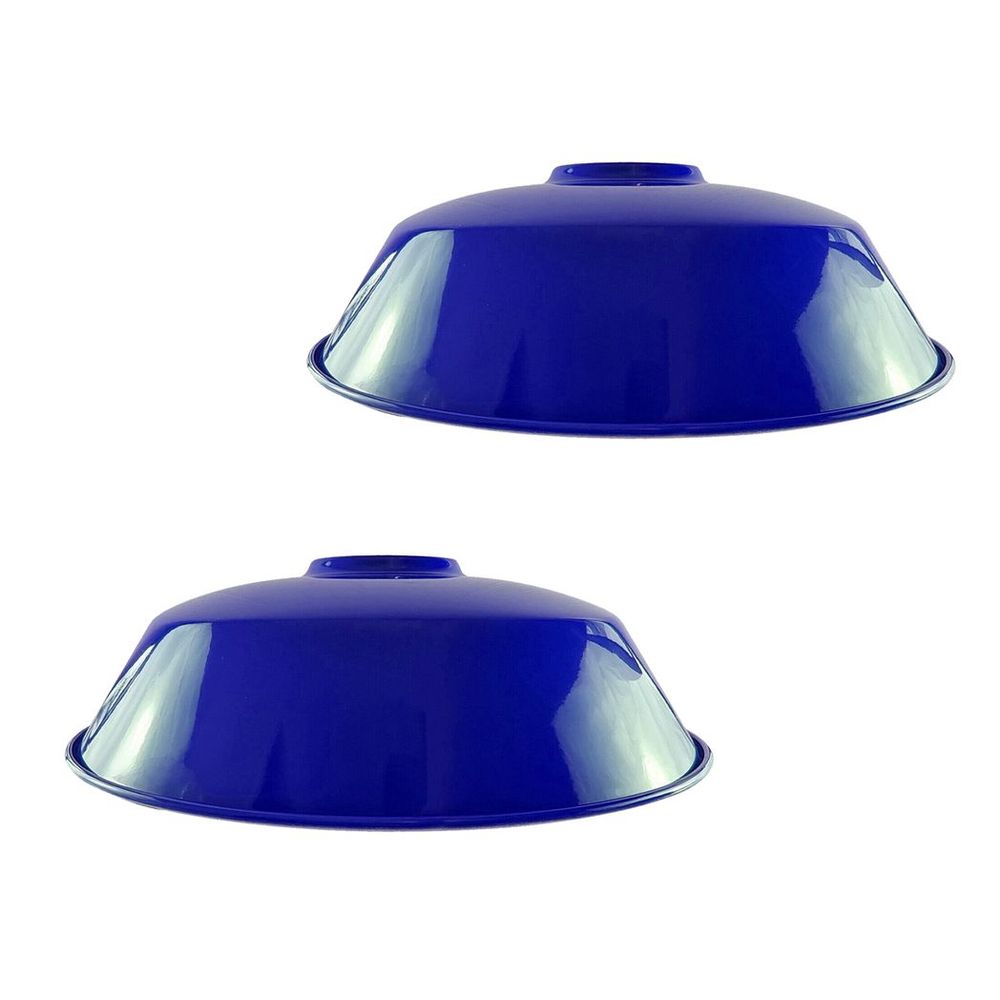 2 Pack Navy Blue Retro Vintage Lampshade Easy Fit