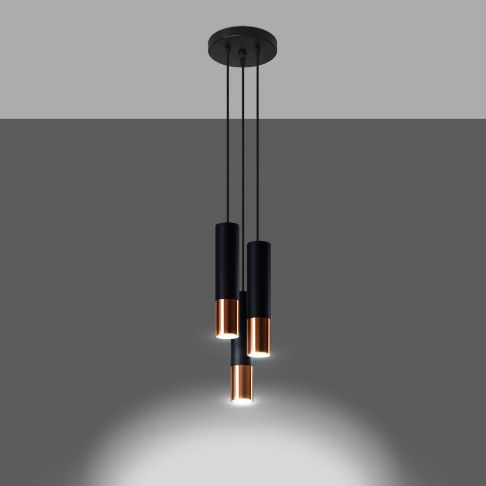 Pendant lamp steel Loopez modern Design GU10 with Bulb Detail