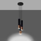 Pendant lamp steel Loopez modern Design GU10 with Bulb Detail