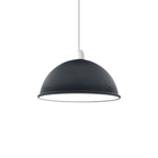 Vintage Black Industrial Dome Pendant Lamp Shade - Easy Fit E27 Light Fitting 60W - Metal Construction