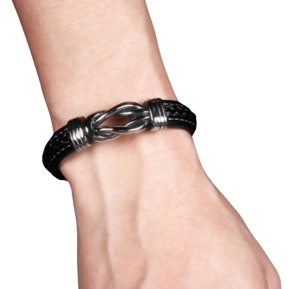 Men's Leather Infinity Bracelet - Birthday Christmas or Valentines Day Gift