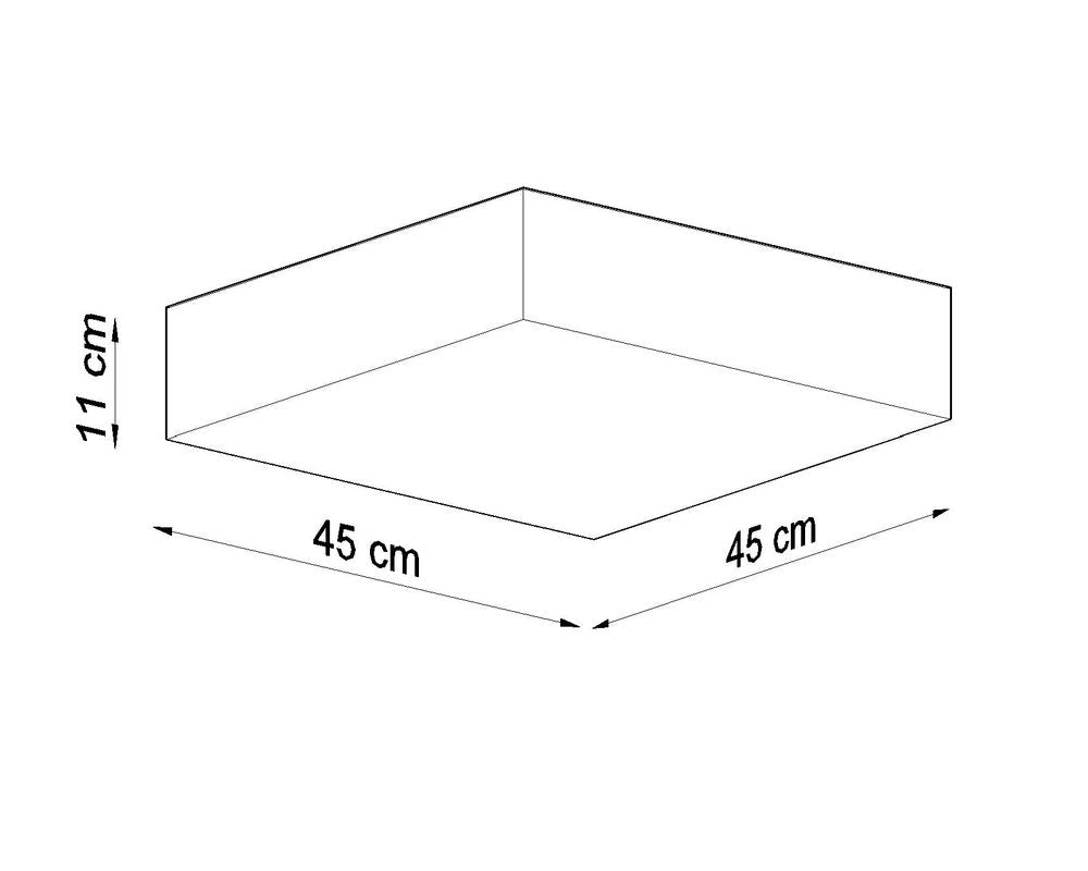 HORUS 45 Ceiling Lamp - Elegant White LED Square Design - for Modern Homes