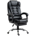 PU Leather High Back Office Chair - Ergonomic Swivel Computer Chair - Black