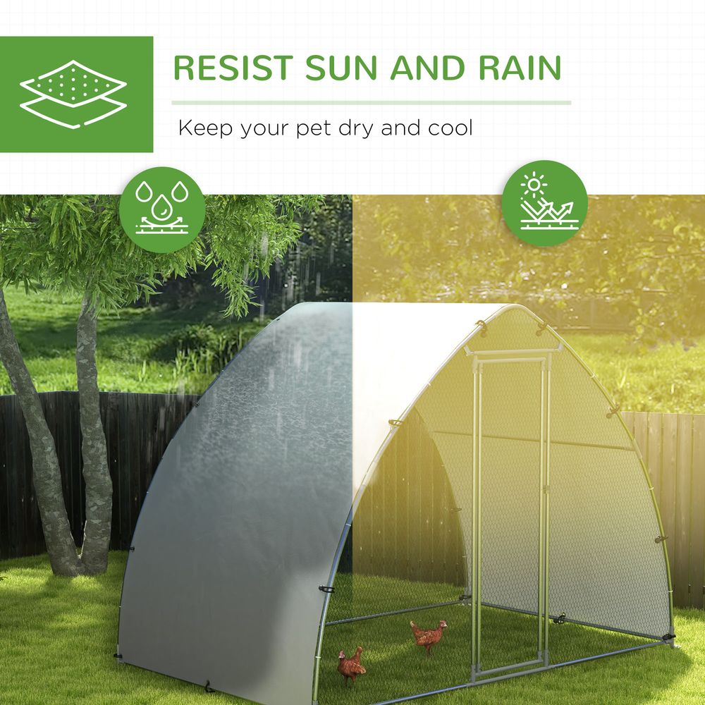 Walk-In Chicken Run w/ Cover, 4-6 Chickens, 3x1.9x2.2m
