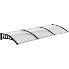 Front Door Canopy, Outdoor Awning, 300 x 100cm Rain Shelter Clear 300x100