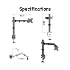 13-27 Inch Movable desktop TV stand TSND-02 Bearing 8Kg/Vese100*100/90° tilt/360° rotation/180° swivel
