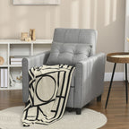 Pull Out Chair Bed, Sleeper Chair with Pillow, Side Pockets, Light Grey - Comfortable, Convenient, Space-Saving