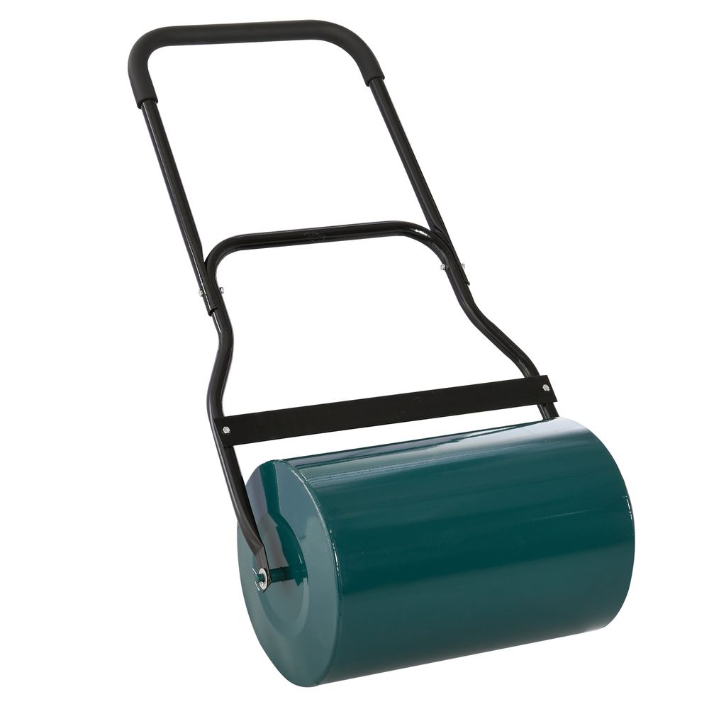 Steel Lawn Grass Roller - 50L Capacity - Green