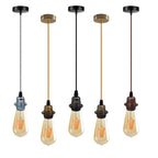 2 Pack Vintage Industrial Pendant Light,lampshade E27 UK Holder Fitting Set