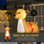 6ft Christmas Inflatable Reindeer Deco Xmas Lights Indoor and Outdoor Animal