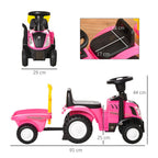 Pink Sliding Car w/Horn - Indoor & Outdoor - Ages 12-36 Months - 25 kg Load - Battery Powered