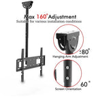 TMC-7006 Ceiling Mount TV Wall Bracket Roof Rack Pole Retractable For 32"-70" Flat Screen