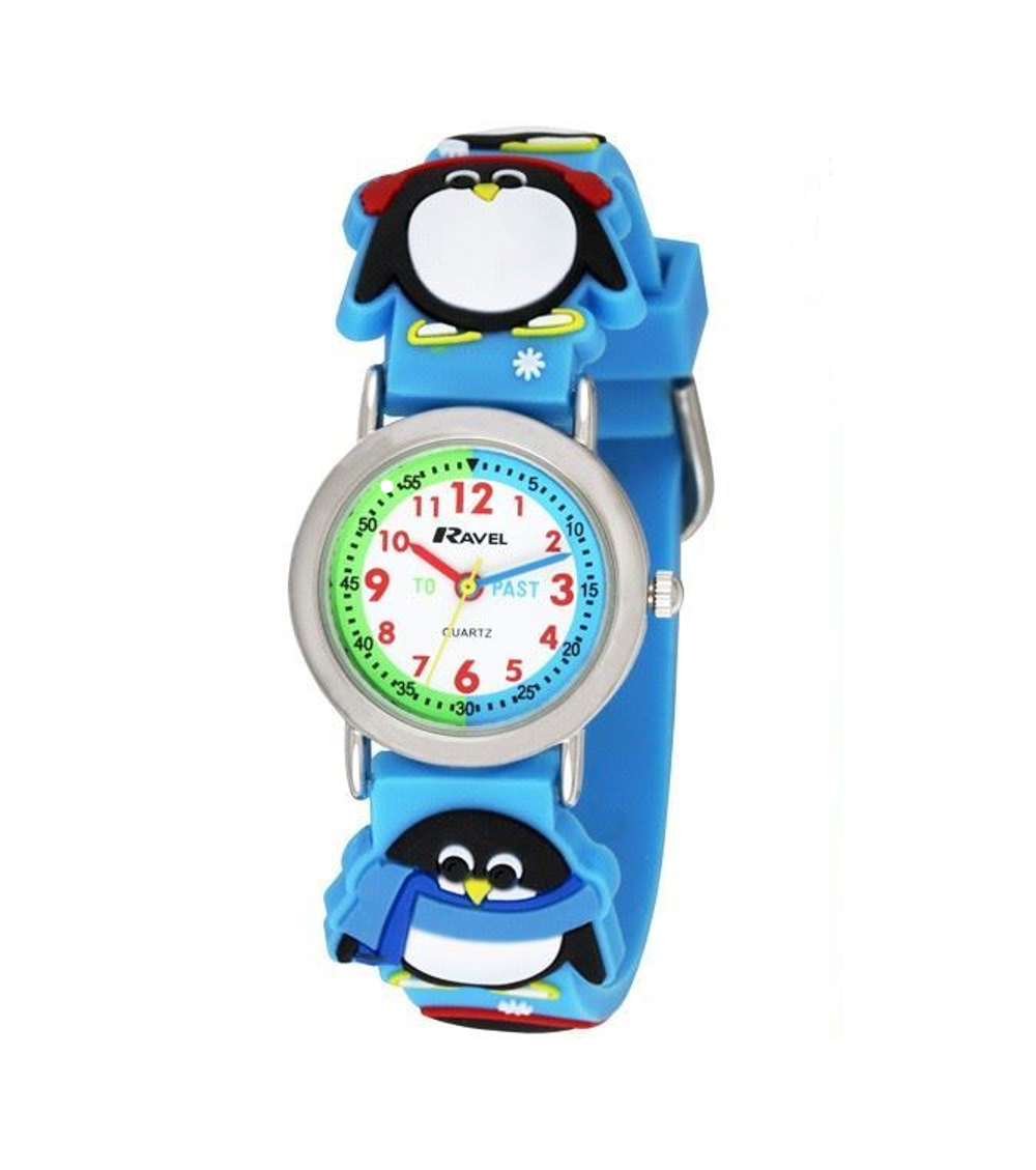 Children Girls & Boys 3D Cartoon Time Teacher Watch Penguin