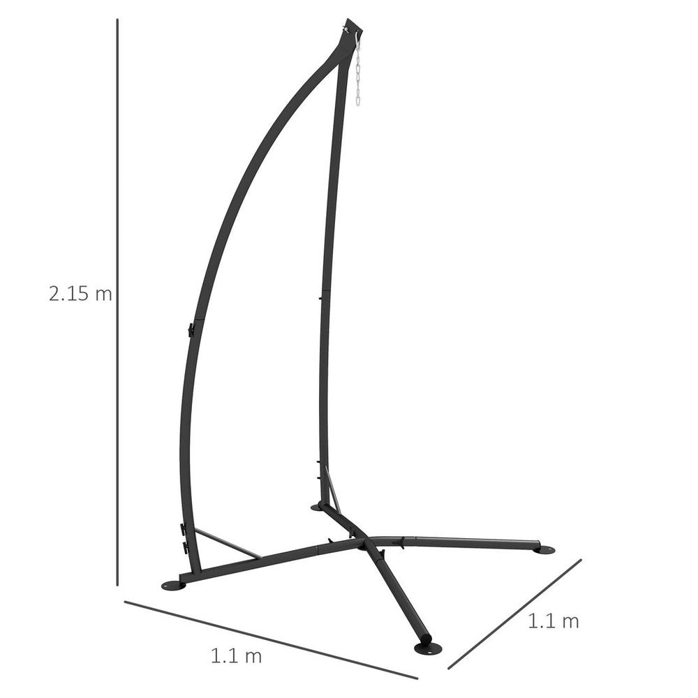 Metal Hammock Chair Stand - Black, Stand Only