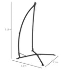 Metal Hammock Chair Stand - Black, Stand Only
