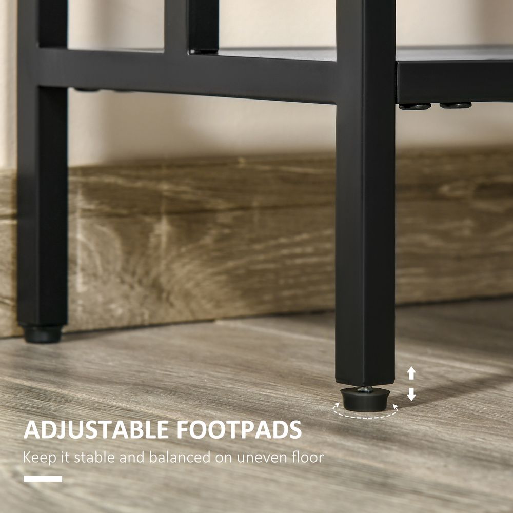 Captivating Product "Art Deco Console Table - MDF Steel Frame, 2 Shelves - 76x106cm