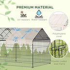 Chicken Run Coop with Cover, Outdoor Poultry Shade Cage, Beige