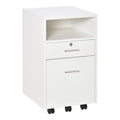 Mobile File Cabinet Lockable Storage Unit Cupboard for A4 Letter Home Filing Furniture for Office, Bedroom and Living Room, 39x40x65cm, White