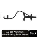 AQ 360 Aluminium Alloy Rotating Tablet Holder - Black - Adjustable Gooseneck