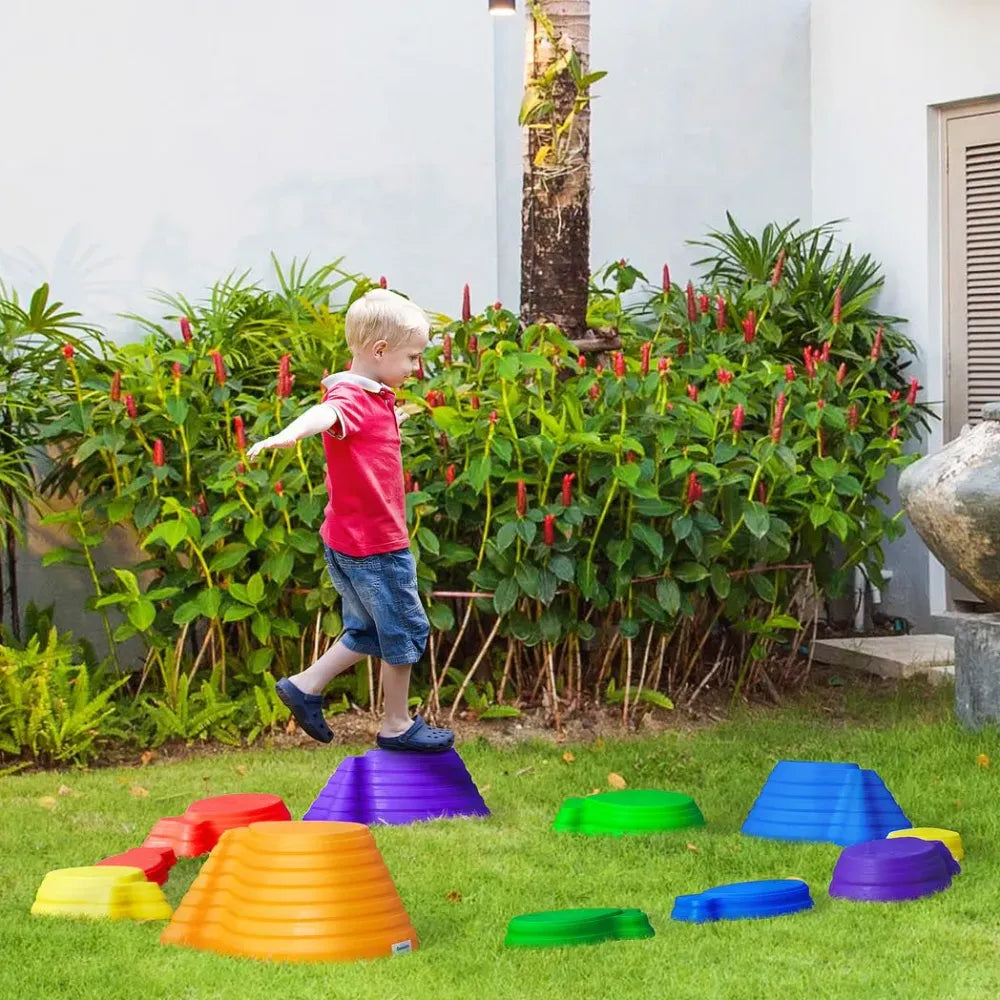 Fish Shaped Balance Stepping Stones - for Kids - Multicoloured