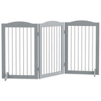 Dog Gate - Foldable & Freestanding - Grey