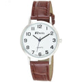 Men's Brown/Silver Classic Strap Watch, Stylish & Durable