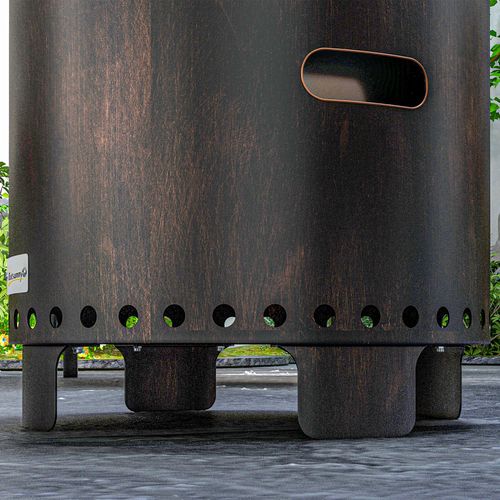 45cm Smokeless Wood Burning Firepit Metal Fire Pit, Black