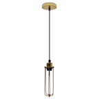 Single Ceiling E27 Pendant Light - Industrial Vintage Hanging Lamp, Wire Cage Design
