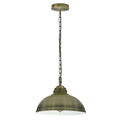 Vintage Industrial E27 Ceiling Light Cage Shade Loft Style Pendant Lamp Green brass