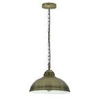 Vintage Industrial E27 Ceiling Light Cage Shade Loft Style Pendant Lamp Green brass