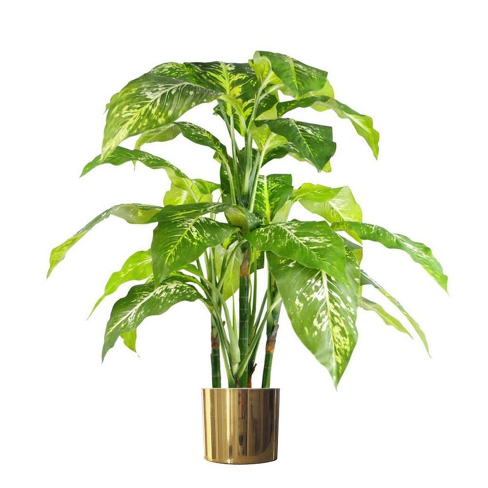 Metal Planter Plant Pot with Polished Gold Finish 20 x 18cm