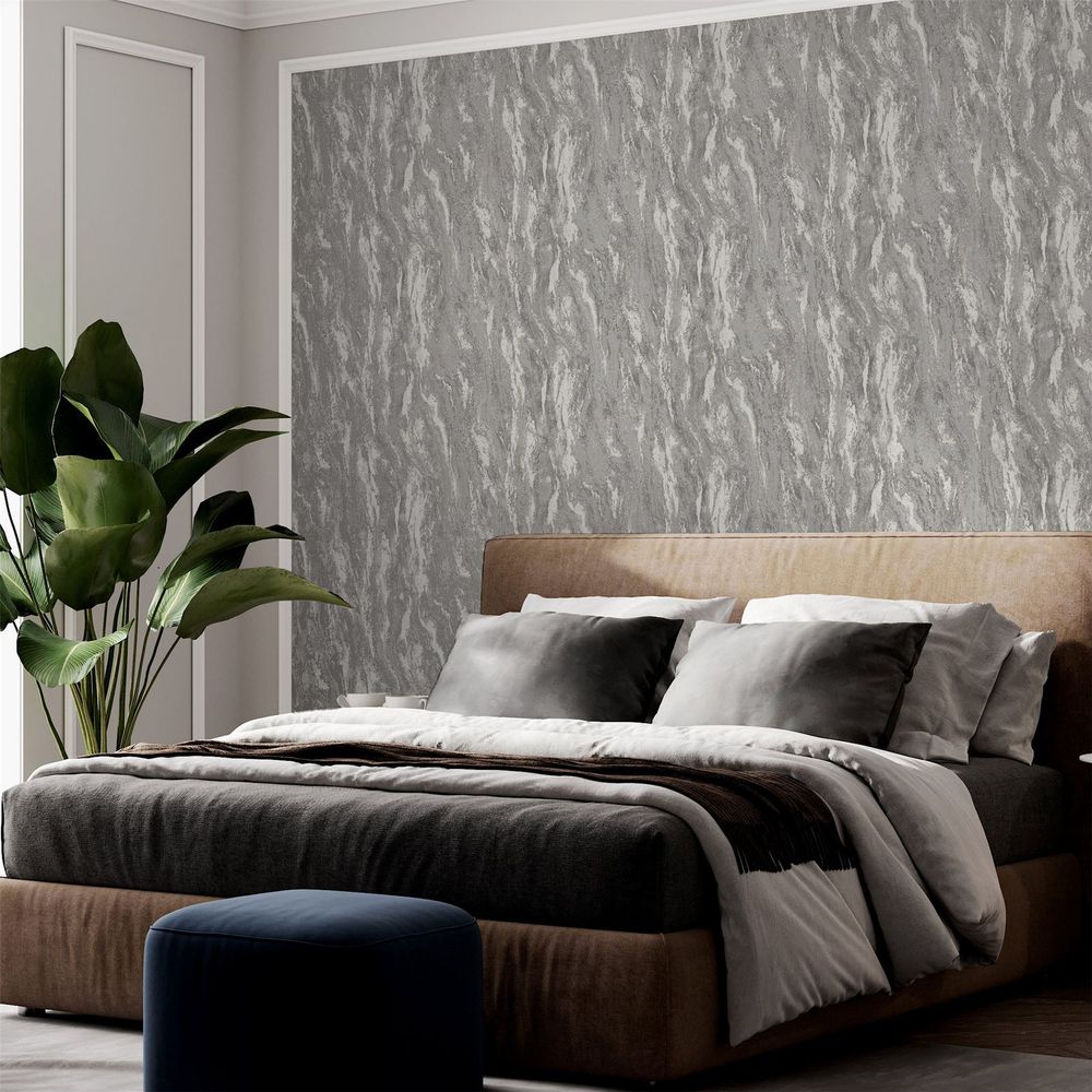 Luxe Texture Pewter Wallpaper - Attention to Detail - for All Demographics