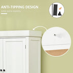 Freestanding Kitchen Cupboard, 6-Tier Cabinet Organizer w/ 4 Adjustable, White