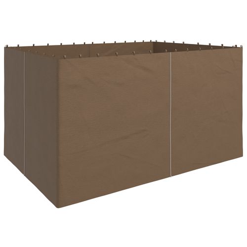 3 x 4(m) Universal Gazebo Replacement Sidewall Set, 4 Panels, Brown