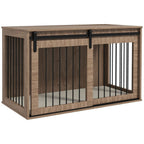 Furniture Dog Crate - Removable Cushion - Large Dogs - Brown