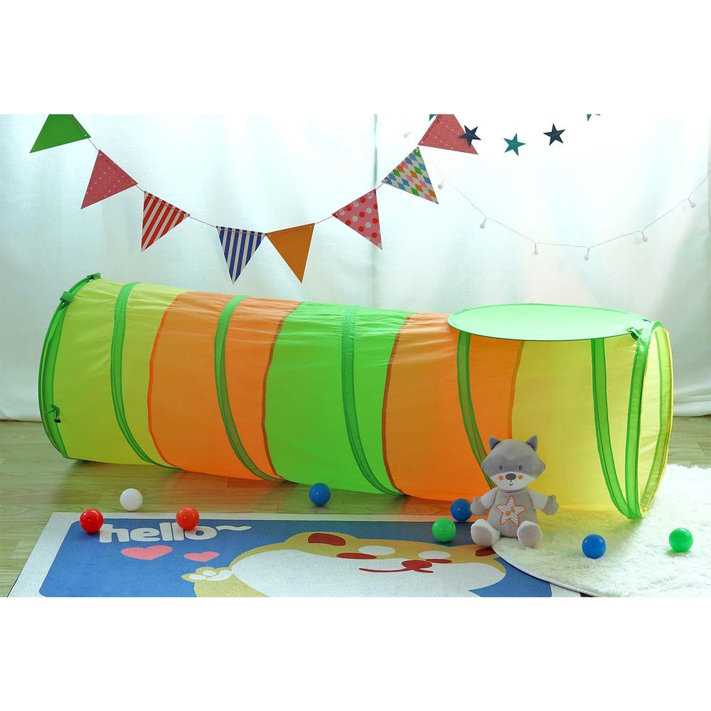 Play Tunnel Green Pop Up Dino Dinosaur Indoor or Outdoor Garden Play Tent for Kids Childrens
