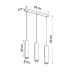Pendant lamp steel Loopez modern Design GU10 with Light Detail