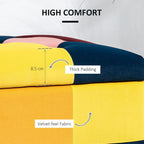 114x47x47cm Velvet Storage Ottoman - Button-tufted Footstool Box for Stylish and Organized Home