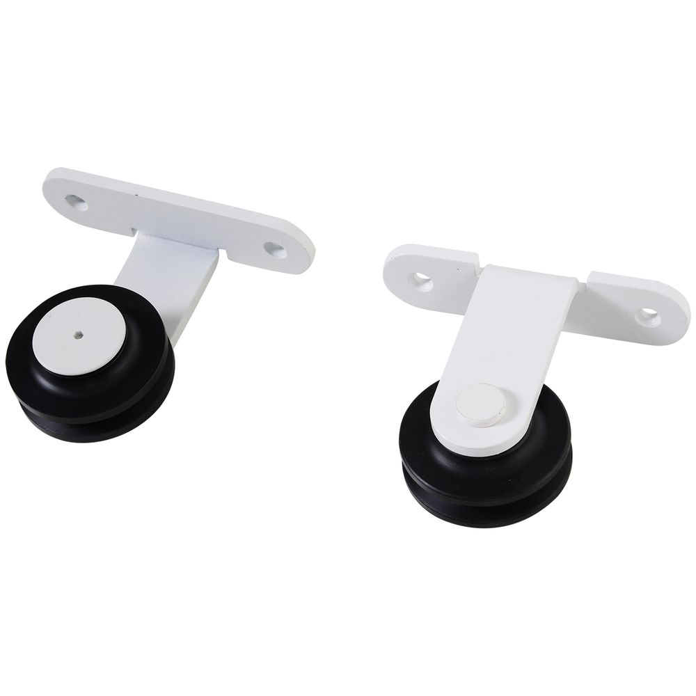 Steel Sliding Door Track Kit - 6ft, White