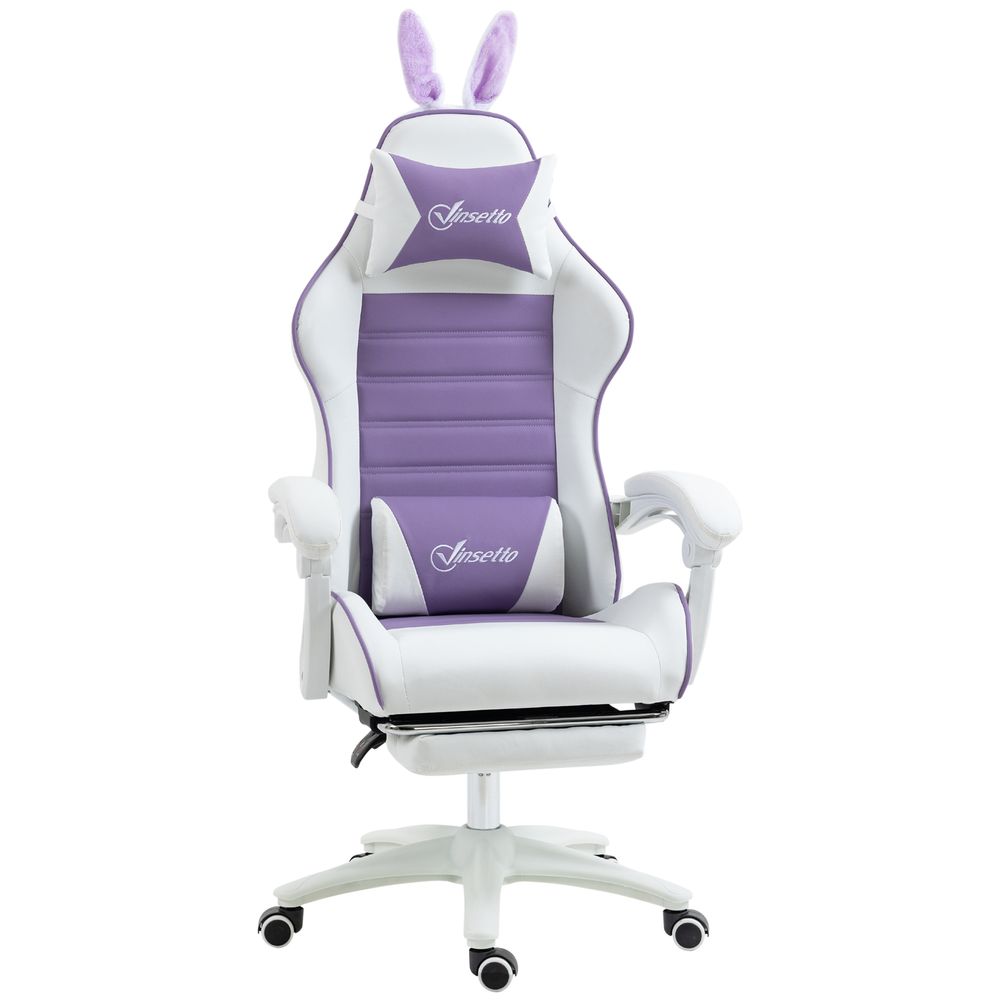 Gaming Chair - Footrest - Rabbit Ears - Purple